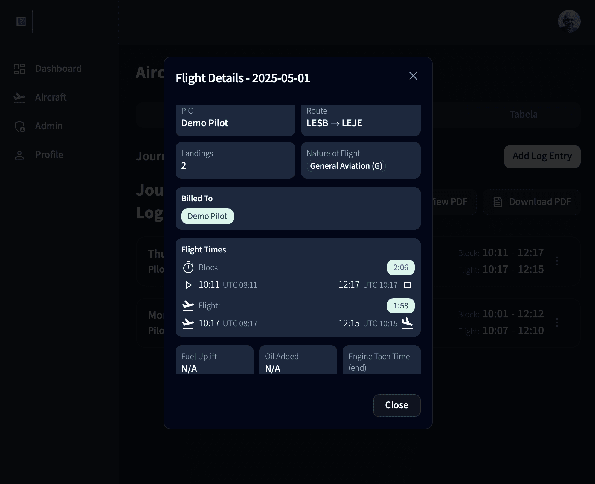 Logga App Screenshot